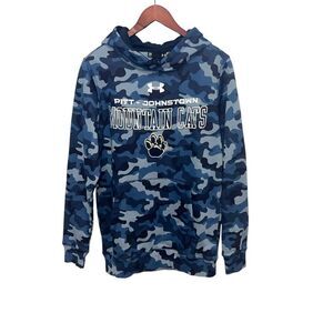 Under Armour Pitt-Johnstown Wildcats blue camouflage loose fit hoodie small